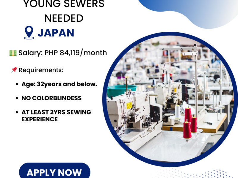 Sewer Job Opportunities in Japan for 2025
