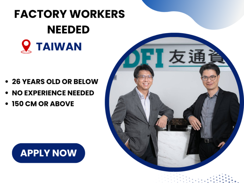 Factory Workers Needed for DFI (Diamond Flower Inc.)