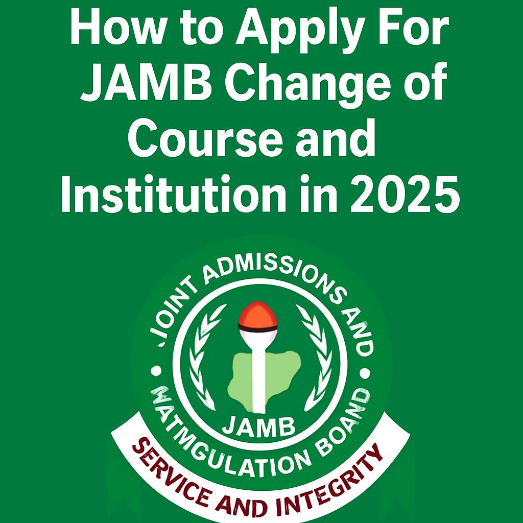 How to Apply For JAMB Change of Course and Institution in 2025